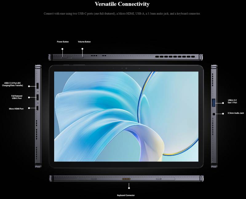 CHUWI 2025 Hi10 X1 Windows 11 Tablet 10,1 Polegadas, Intel N150 (até 3,6 GHz), 8GB LPDDR5 256GB - Foto 12